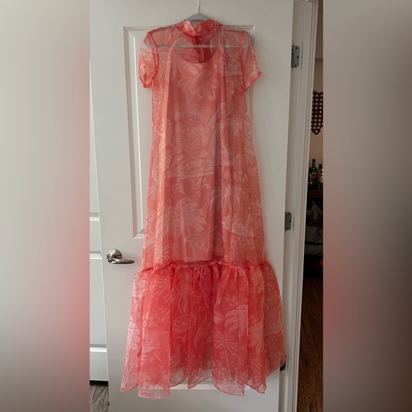 NWT STAUD Calluna Dress Cherry Blossom Ivory Toile Maxi Gown Size Small - Picture 3 of 6